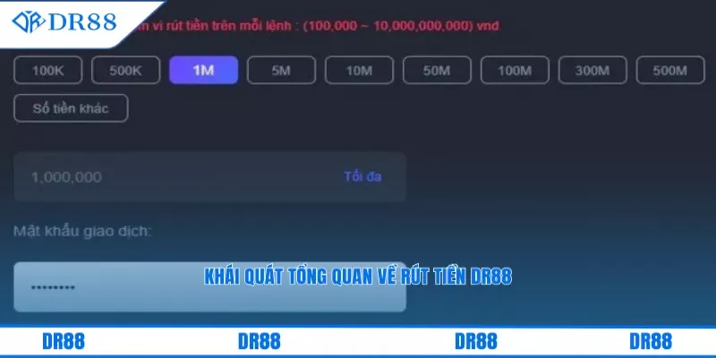 Khái quát tổng quan về rút tiền DR88