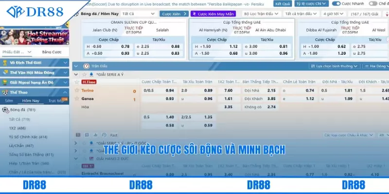 Thế giới kèo cược sôi động và minh bạch