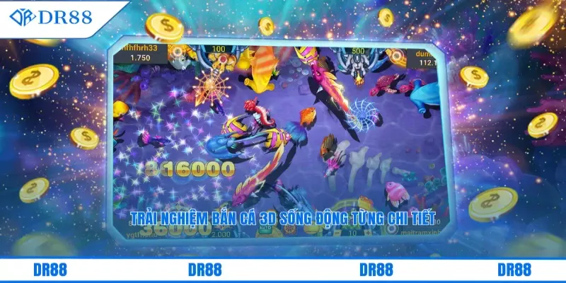 Trải nghiệm bắn cá 3D sống động từng chi tiết